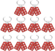Hasp di Sicurezza in Alluminio con Isolamento - Gestione Multipla - Hasp con 6 Fori Isolati - Blocco Interlock - 2,5 cm di Diametro Interno - Pacchetto da 10 unità.