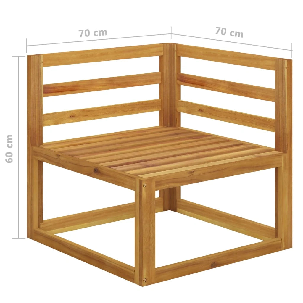 Panca da giardino 70 x 70 x 60 cm mobili da esterno per patio panca da terrazza a 2 posti con cuscini grigio scuro 02_0011774