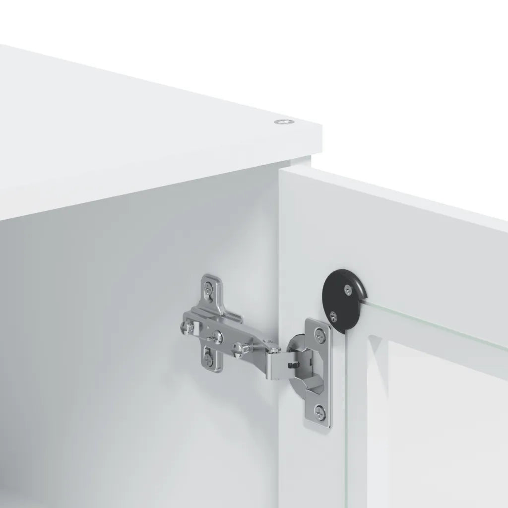 Piano per Credenza | Madia | Buffet da pranzo | Armadio da pranzo VIKEN Bianco in Legno Multistrato