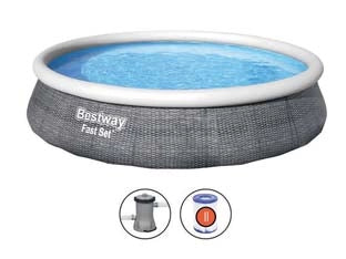 PISCINA FAST SET AUTOPORTANTE TONDA CM.396X84H.  kg.17,3  lt.7.340filtro cartuccia (art.57376)    BESTWAY