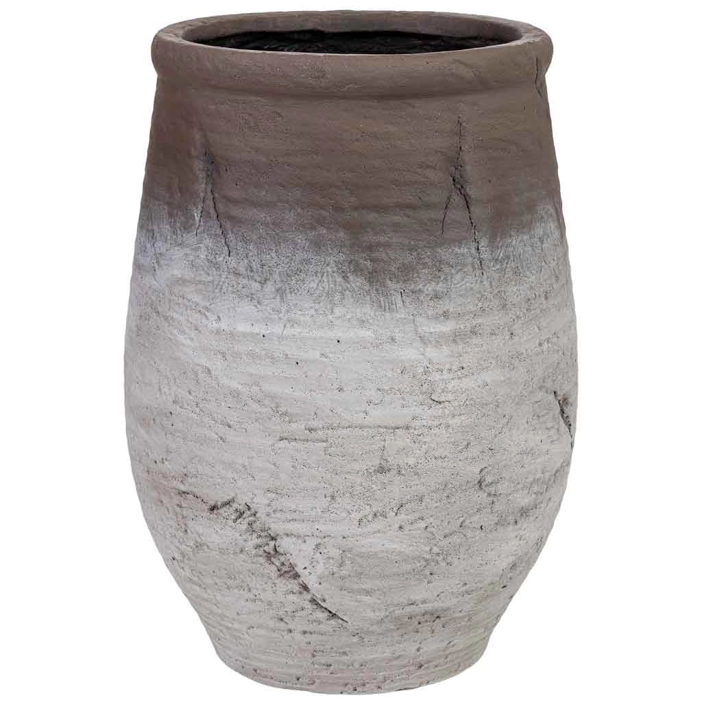 Fioriera in fibra di vetro bianca 43,5x43,5x60 cm