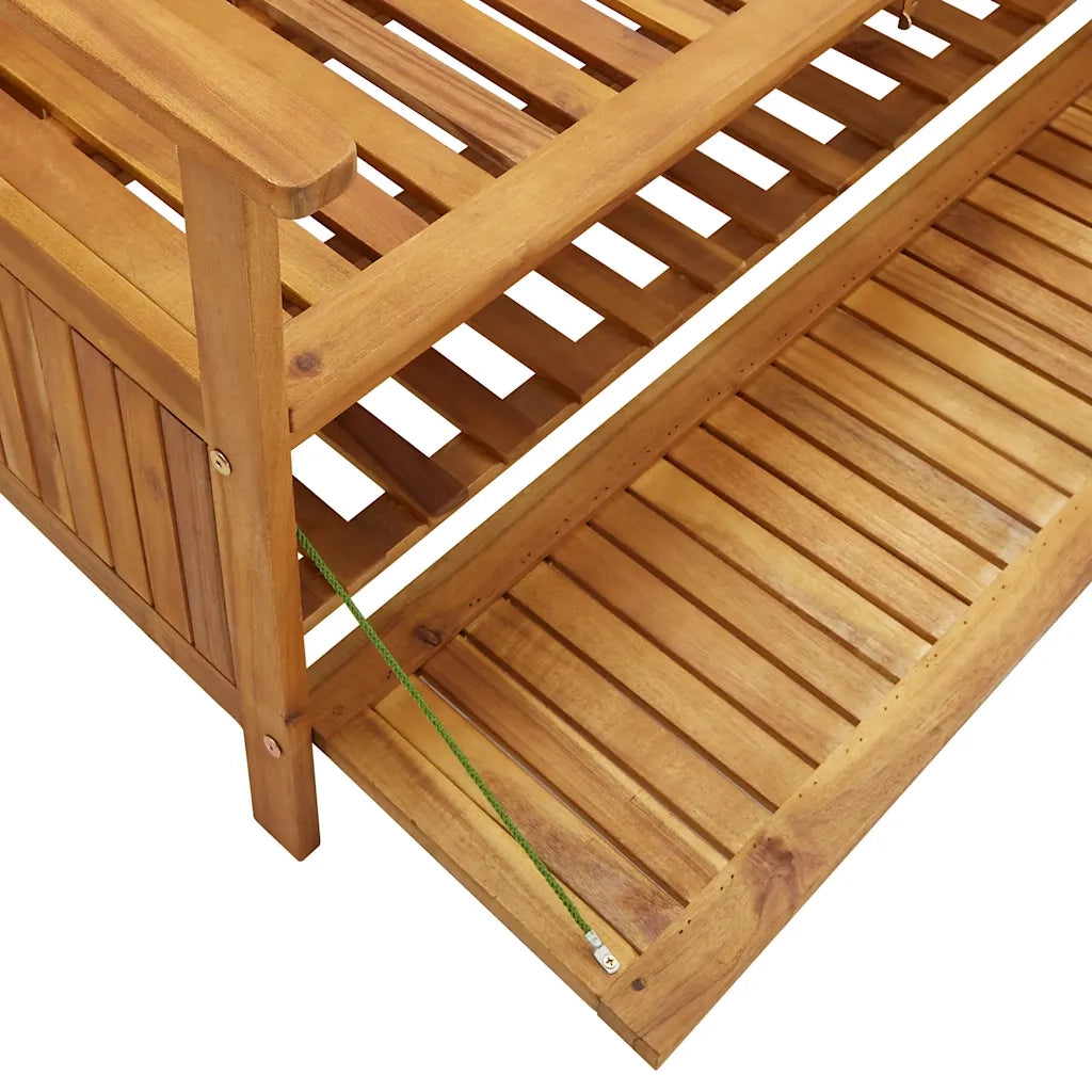 Cassapanca da Giardino 120 cm in Legno Massello di Acacia 310279