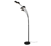 Lampada Piantana Arco Acciaio Nera 5 Diffusori H 200 cm Dito GD Trio
