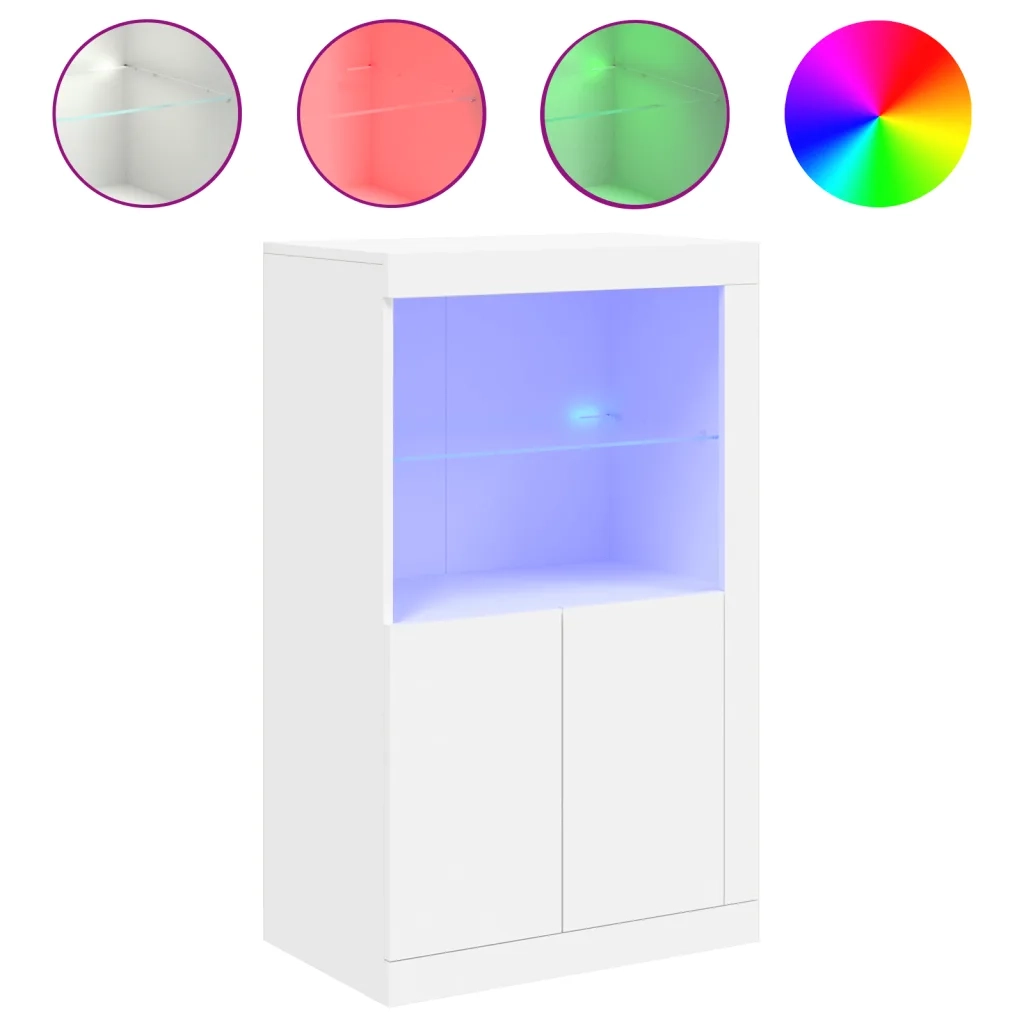Armadietto con Luci LED Bianco in Legno Multistratocod mxl 132637