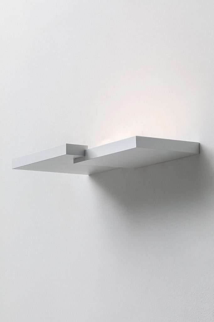 Applique a LED BEN 27W Luce Indiretta 2700K 2500lm Alluminio Verniciato Nero, Design Squadrato Dimmerabile Taglio di Fase - Rossini Group