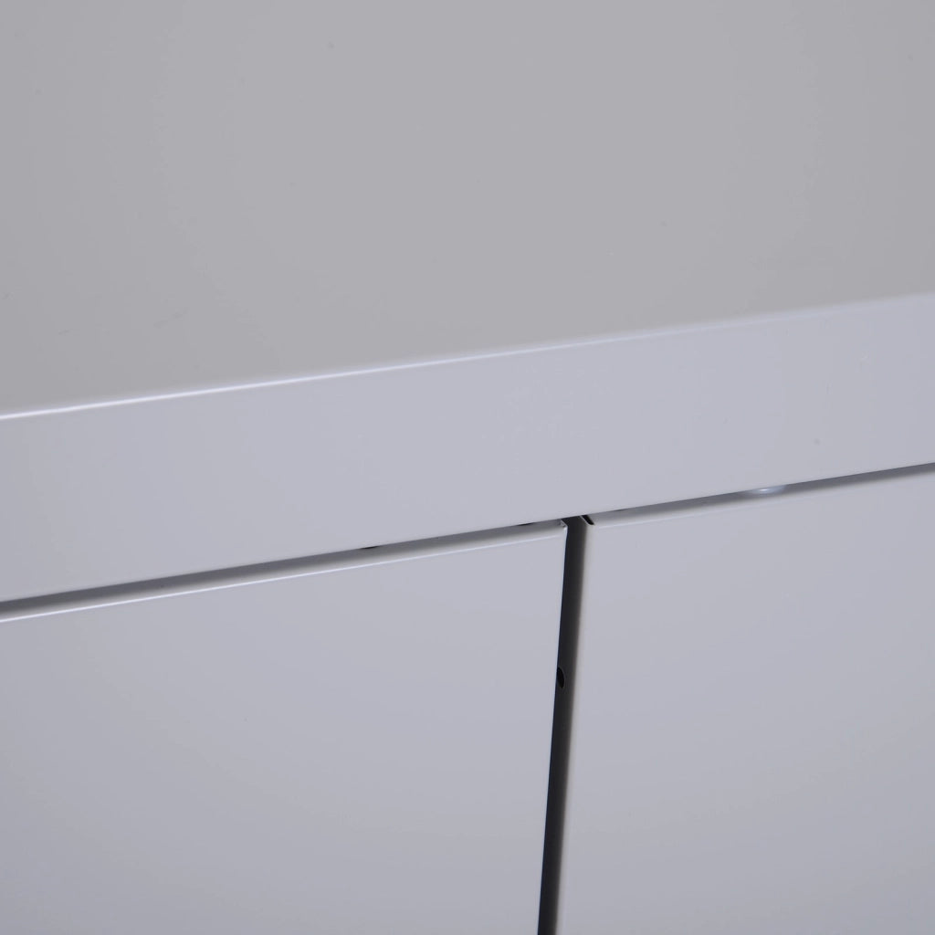 Easycomfort Armadietto Mobile Ripiano Regolabile Chiusura di Sicurezza per Casa Ufficio Garage Acciaio 80x40x92.5cm Grigio