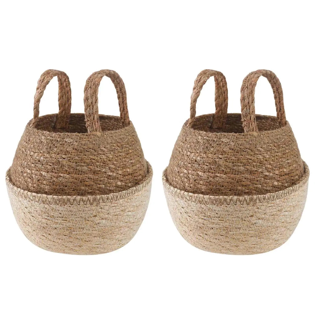 Vaso da fiori con manici 2 pcs Bianco Ø 22 x 20 cm 42012267