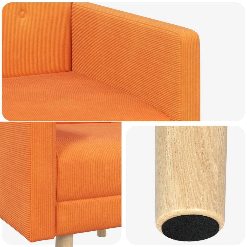 Sedia d'accento Arancione Tessuto in velluto a coste 42044815
