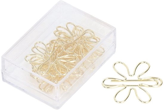 Paperclip metallico da 100 pezzi - Disegni vari - Paperclip riciclabile - Materiali per ufficio - Piccoli paperclip - Materiali per ufficio