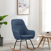 Sedia a Dondolo Blu in Tessuto 289541