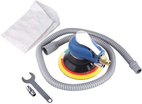 Strumento di abrasione pneumatico eccentrico - Mini angolare abrasivo - Professionale e compatto - 150 mm disco abrasivo - Ideale per lucidatura e abrasione.