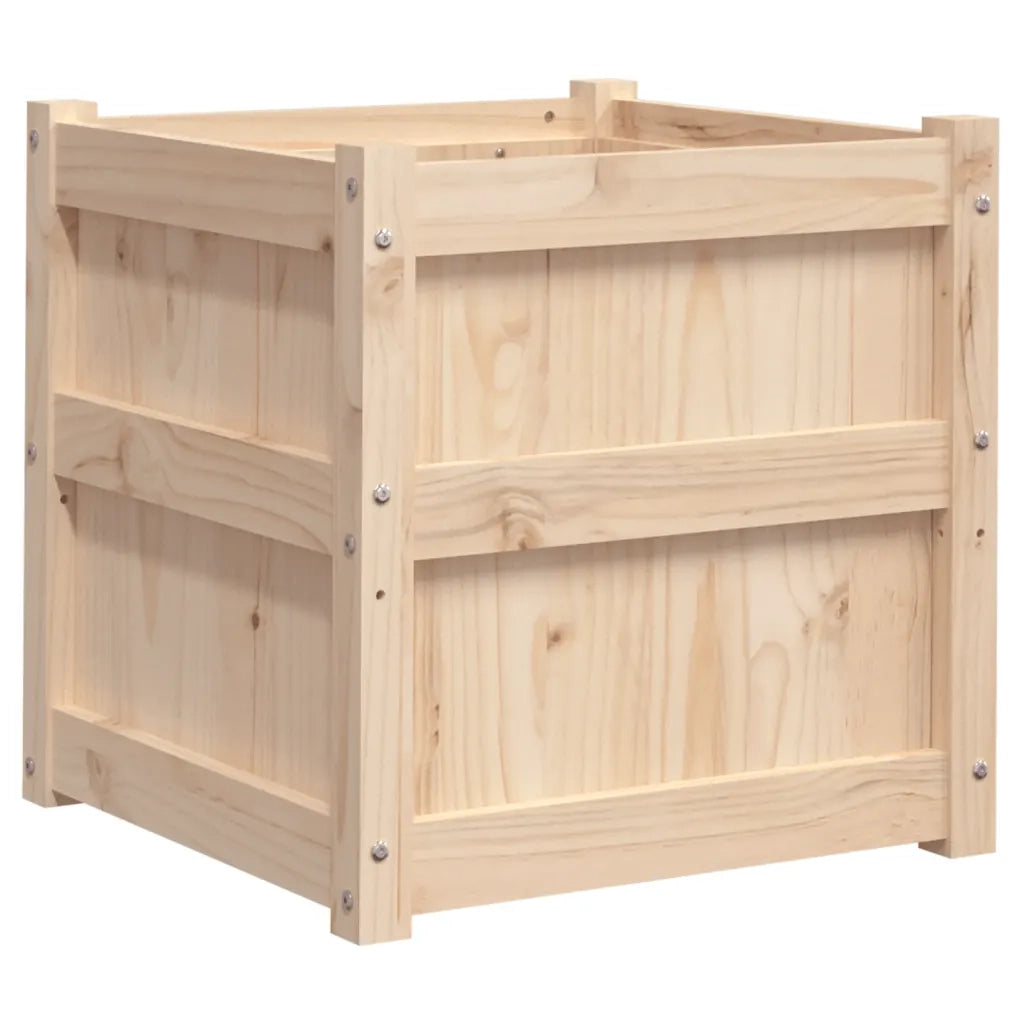 2 pz Fioriere | Cassetta per fiori | Vaso da Giardino in Legno Massello di Pino