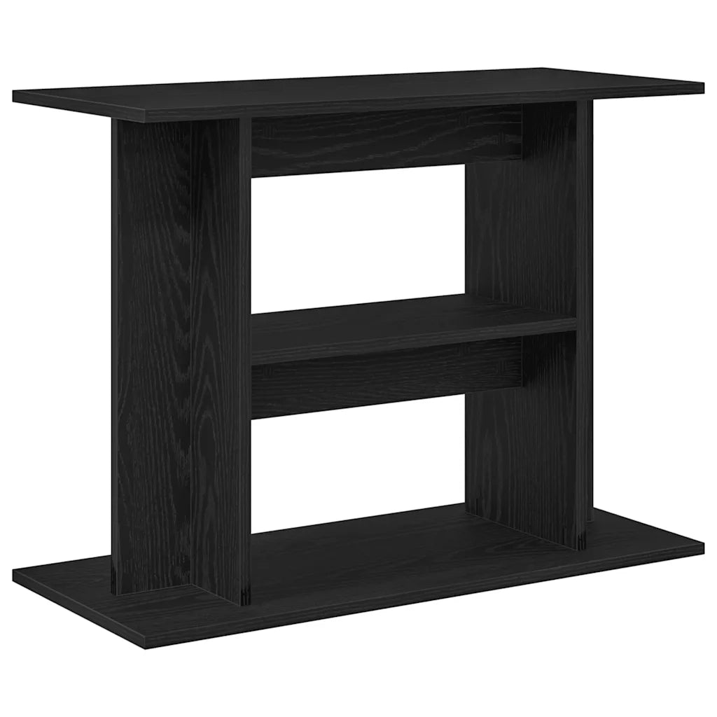 Supporto Acquario 80x35x60 cm Legno Multistrato Rovere Nero 862149