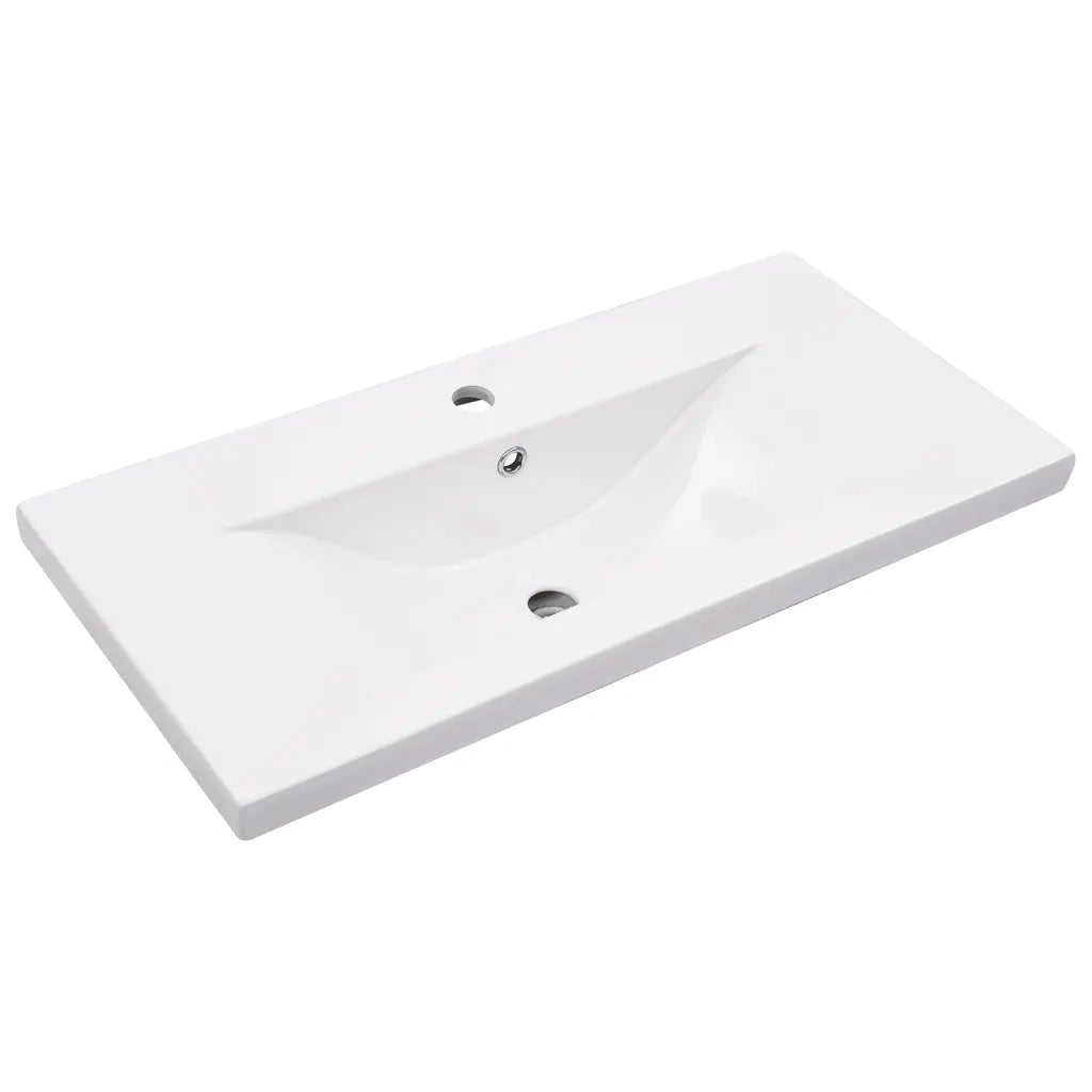 Telaio per Lavabo da Bagno con Lavabo Integrato-Struttura per Lavabo da Bagno Nero in Ferro 580012