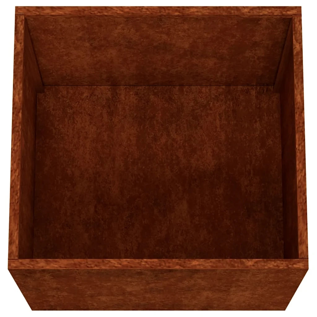 Fioriere 2 pz 49x47x46 cm Acciaio Corten 821552