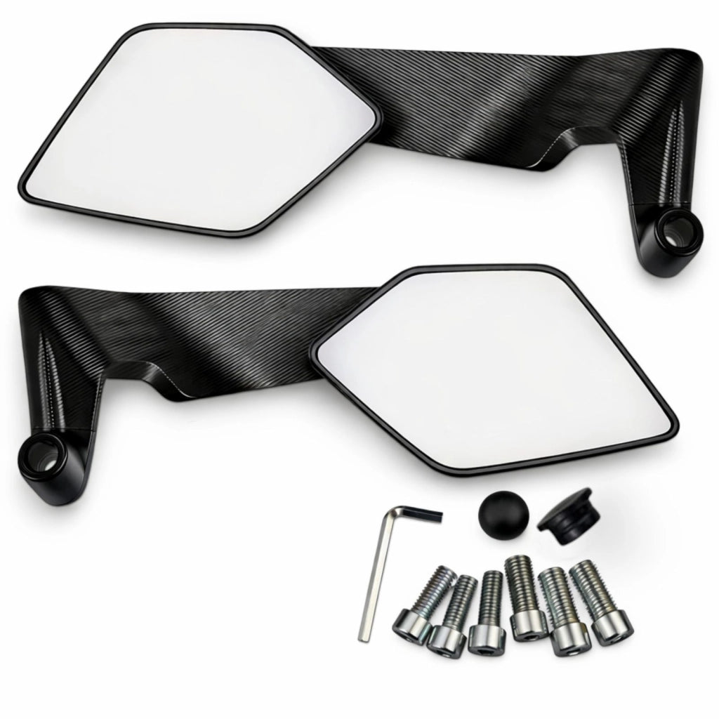 Coppia Specchietti Retrovisori Moto Cross Scooter da Manubrio Universali 175804