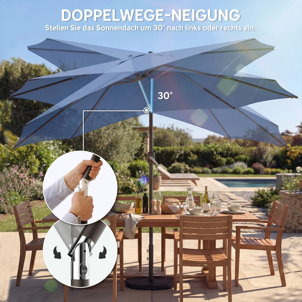 Ombrellone da giardino ?295 cm ¨C zephmum ¨C Blu