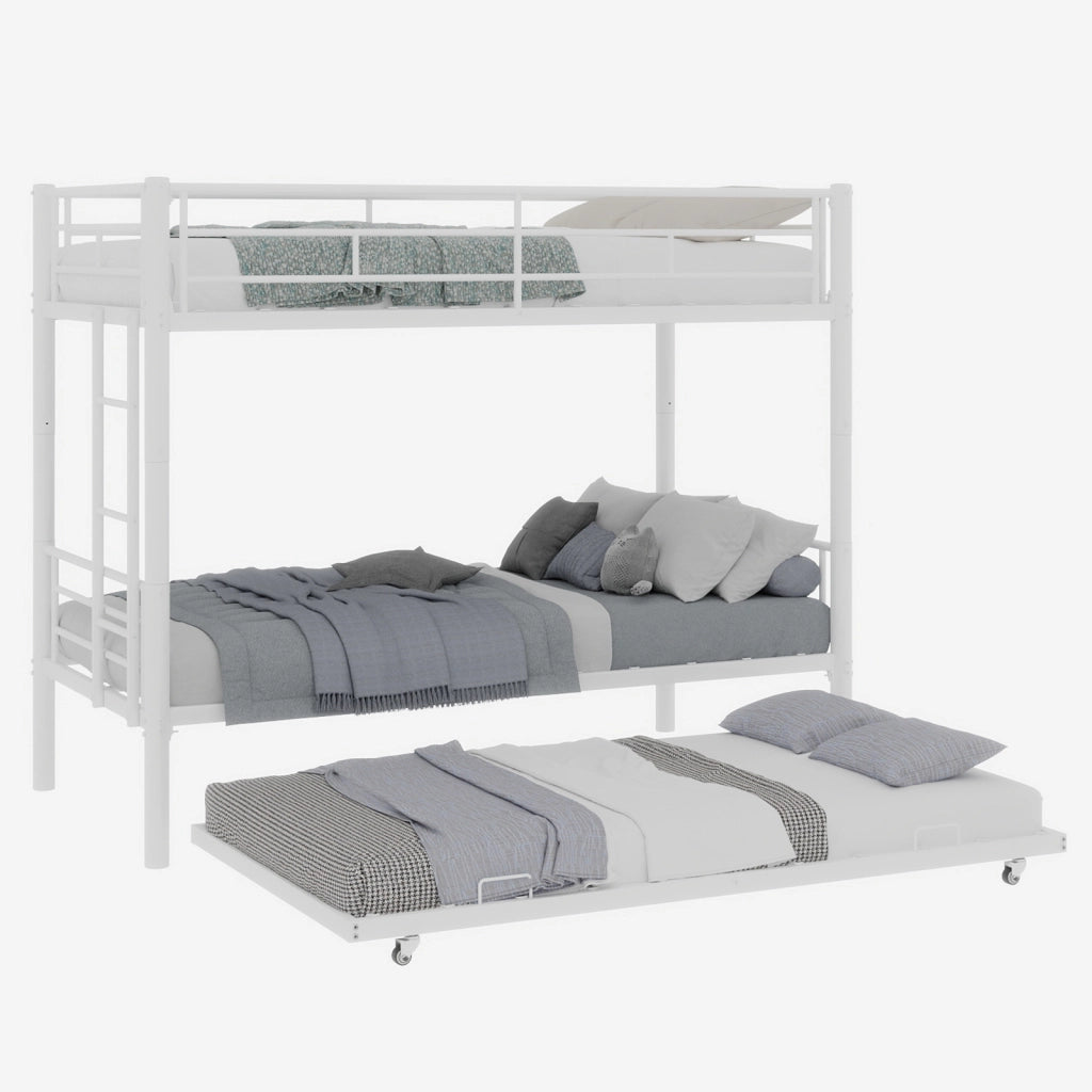 Letto a Castello Twin over Twin ¨C MINIMAL ¨C Metallo, Rete a Doghe, Senza Materasso