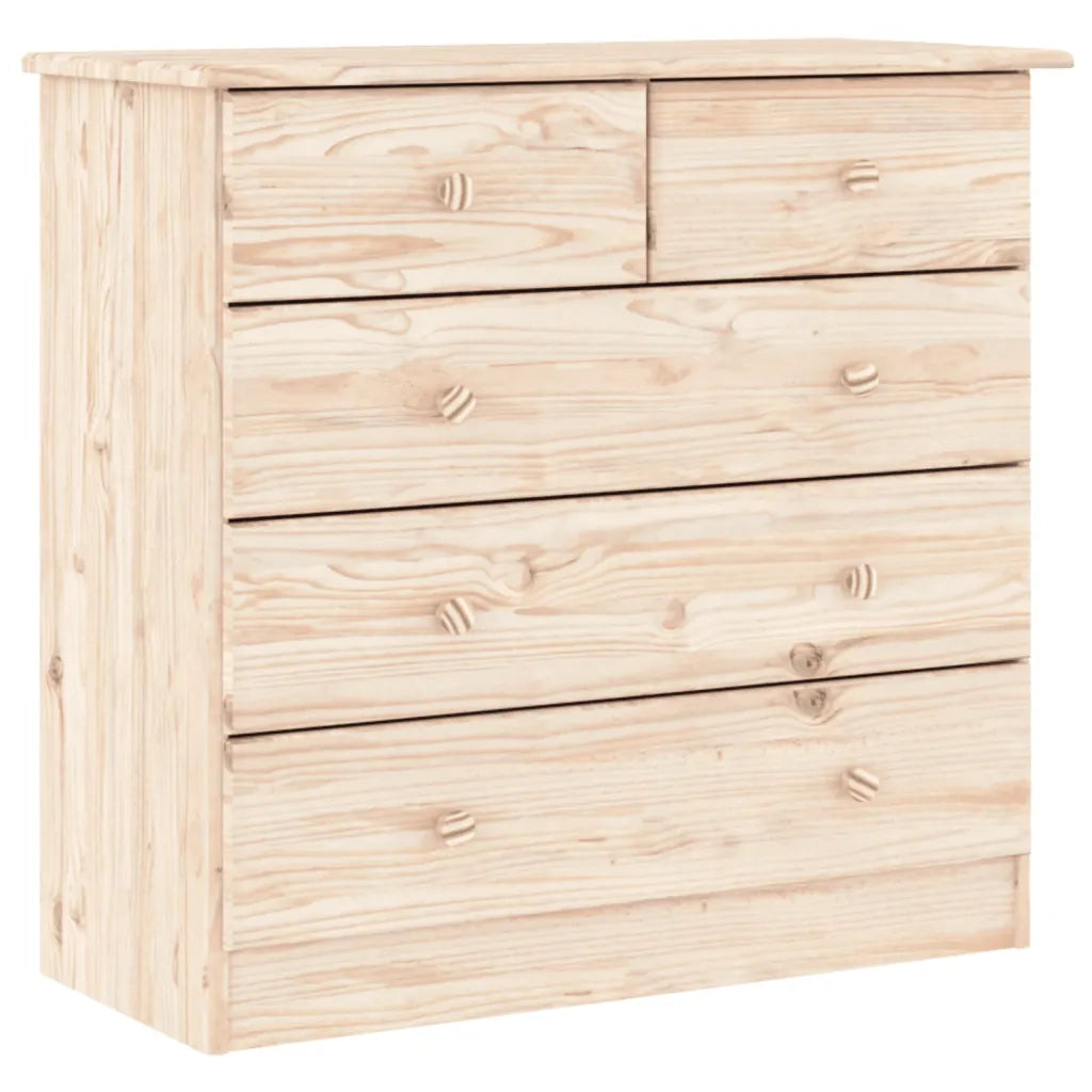 Credenza ALTA 77x35x165 cm in Legno Massello di Pino