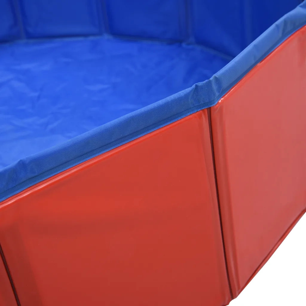 Piscina per Cani Pieghevole Rossa 160x30 cm in PVC cod mxl 66317
