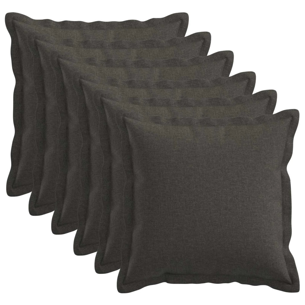 Cuscino con cuscino HOUTEN 6 pz Grigio Scuro Lino 932735