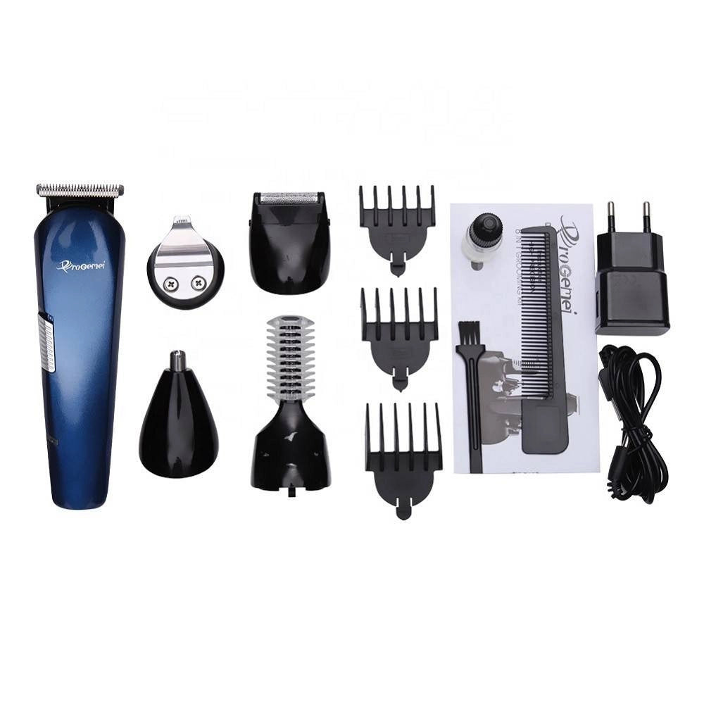 Trade Shop - Rasoio 8in1 Gm596 Batteria Ricaricabile Trimmer Kit Cura Uomo Tagliacapelli Barba -