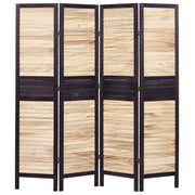 Divisorio per ambienti in legno chiaro e compensato di legno di Paulownia marrone 4 pannelli pieghevoli schermo decorativo divisorio Soggiorno Camera da letto Design tradizionale