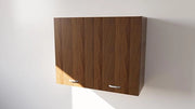 Pensile Cucina  in Legno Nobilitato Noce, Mobile Alto con 2 Ante, Pensile Componibile Moderno Made in Italy (H80X70LXP32cm)