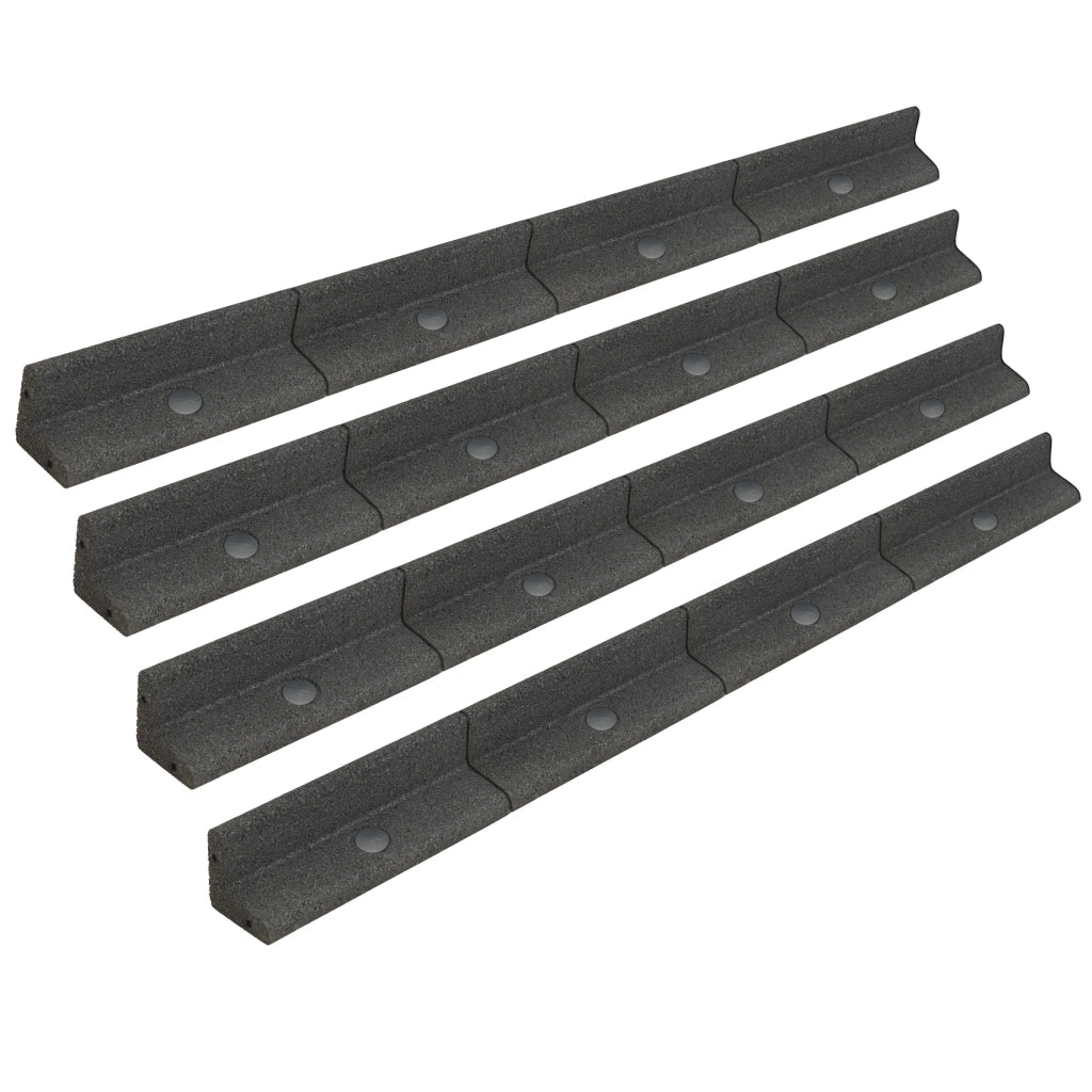 Bordura Giardino Flessibile 4x1,2m Grigia per Prato Aiuole Sentieri