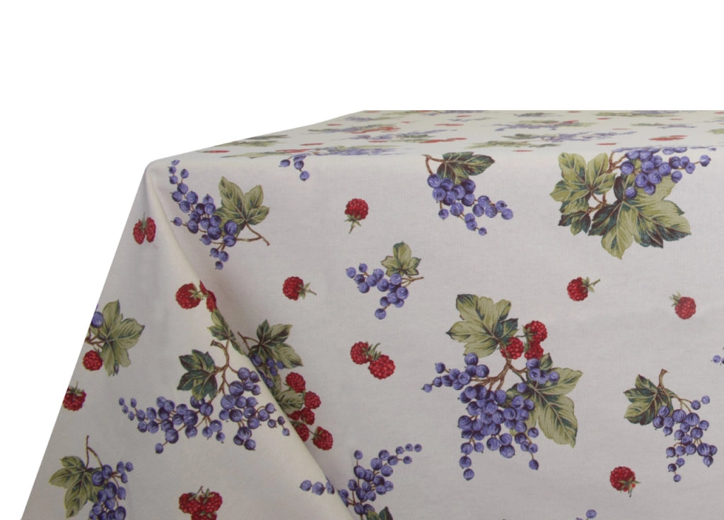 Tovaglia Per Salotto Cucina Tavolo 100% Cotone Frutti Di Bosco RP - 140x140 - Frutti Di Bosco