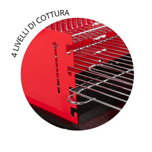 Barbecue a Carbonella In Metallo BBQ Braciere Portatile Ripiano trasportabile