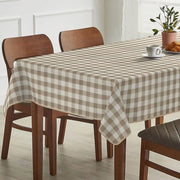 Tappeto da tavolo per interni e esterni, impermeabile e idrorepellente, circa 120 cm, tessuto ruvido beige
