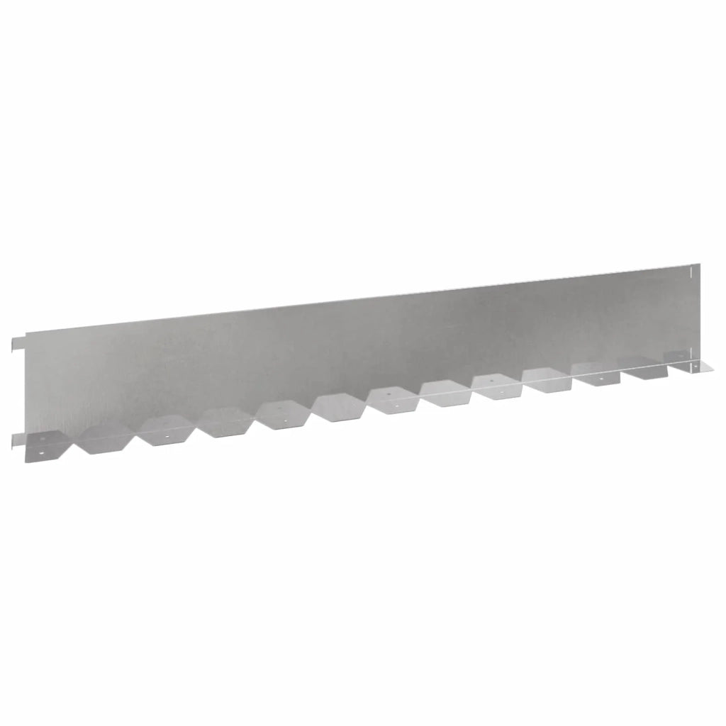 Bordura per Prato 10 pcs 102 x 15 x 4 cm Acciaio Argento 8008775