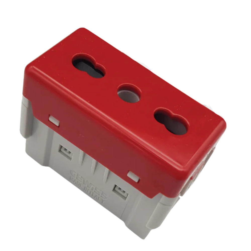 Gewiss gw20295 presa bivalente 2p+t 16a 250v ac da incasso colore rosso