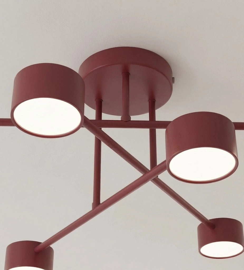 Lampadario moderno HALO bordeaux 6xGX53 Emibig