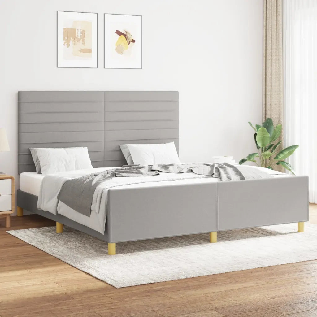 Giroletto senza Materasso Grigio Chiaro 160x200 cm Tessuto 3125146