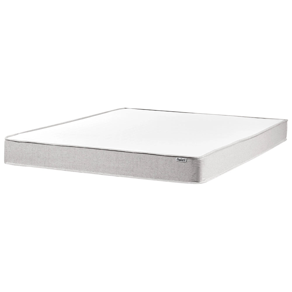 Letto matrimoniale con rete in tessuto 140 x 200 cm con materasso a molle insacchettate senza testiera camera da letto grigio chiaro