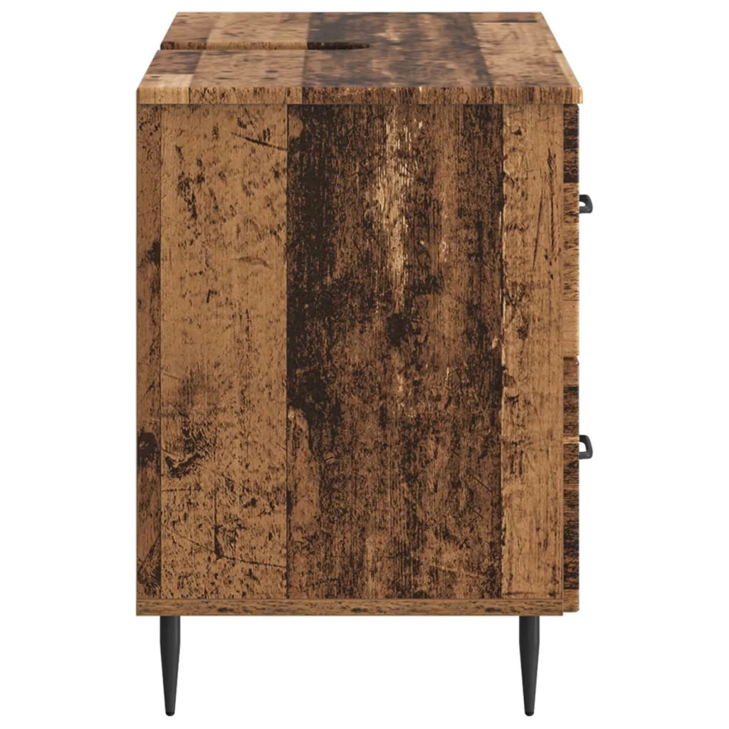Armadio per Lavabo da Bagno HAARLEM Legno antico 896803