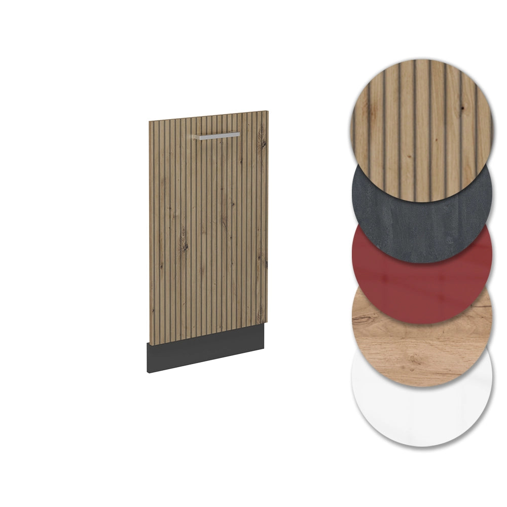 Pannello frontale della lavastoviglie R-Line Rovere artigianale/Antracite 45 cm, PL Antracite Vicco