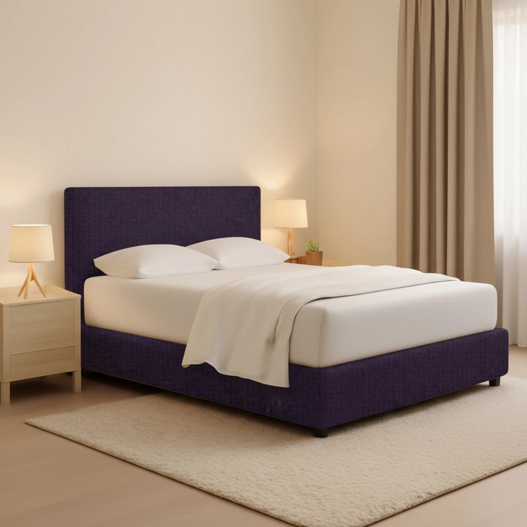 Gosport, Letto Piazza e Mezza Sfoderabile Made in Italy, Viola