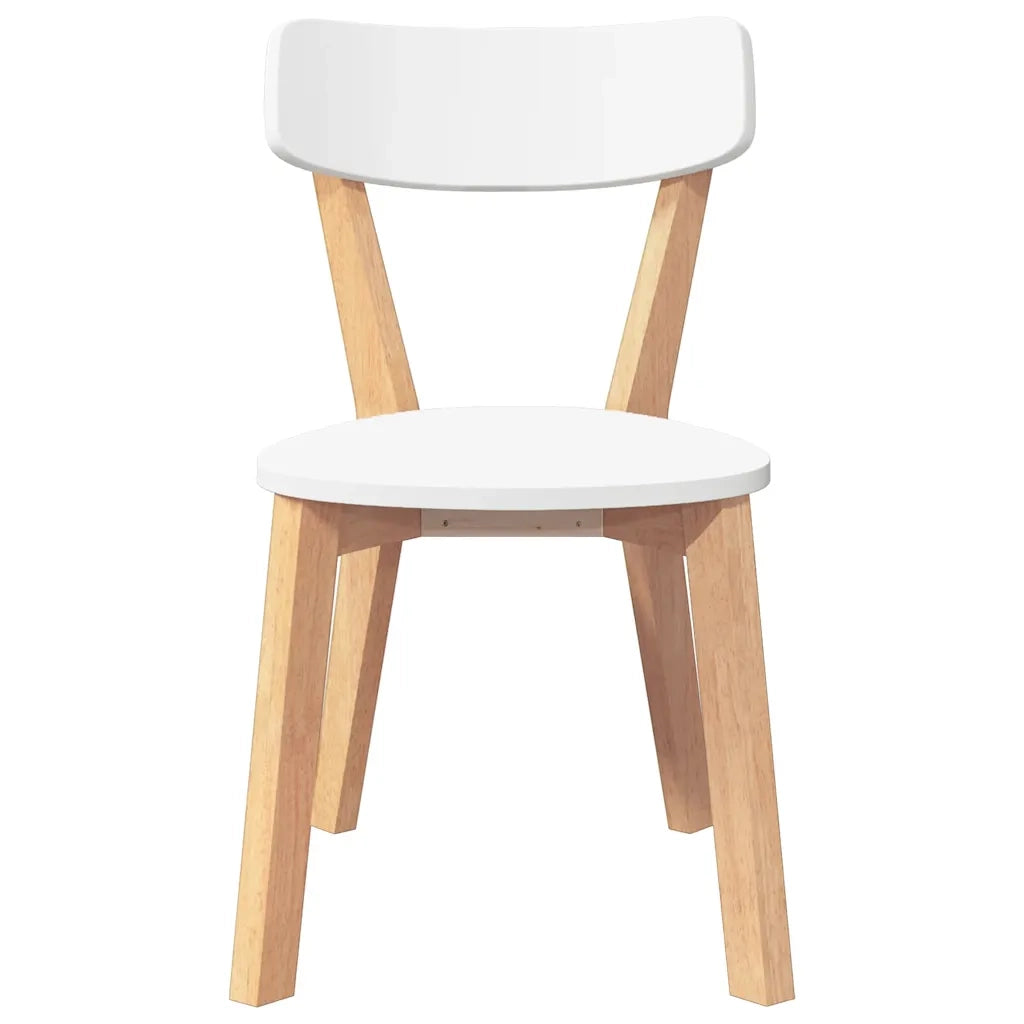 Sedie da Pranzo 2 pz in Legno Massello di Hevea