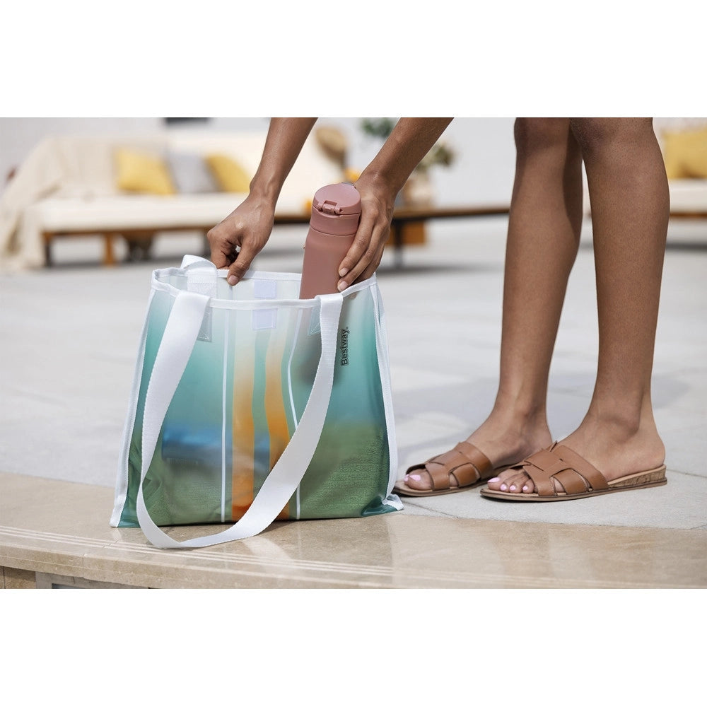Trade Shop - Set 2in1 Materassino Gonfiabile Forma Tavola Da Surf Con Borsa Abbinata Da Spiaggia 42072 -