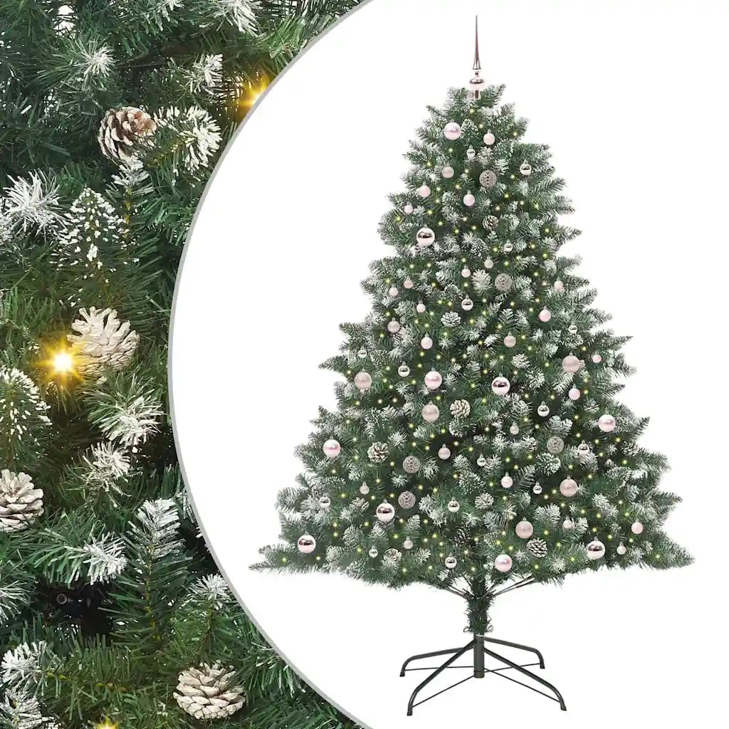 Albero di Natale artificiale con 300 LED Verde 210 cm 3395247