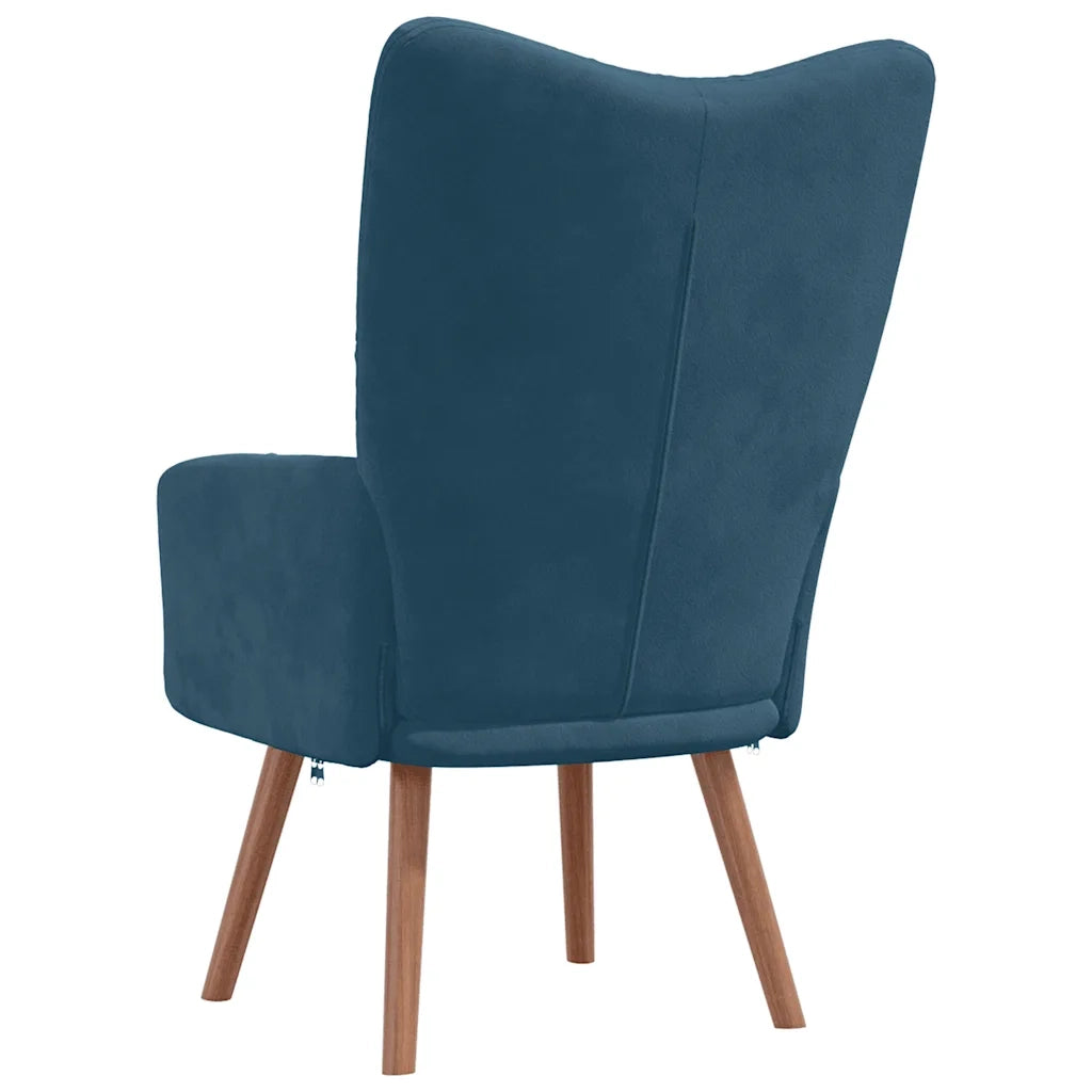Poltrona Relax Blu in Velluto cod mxl 22794