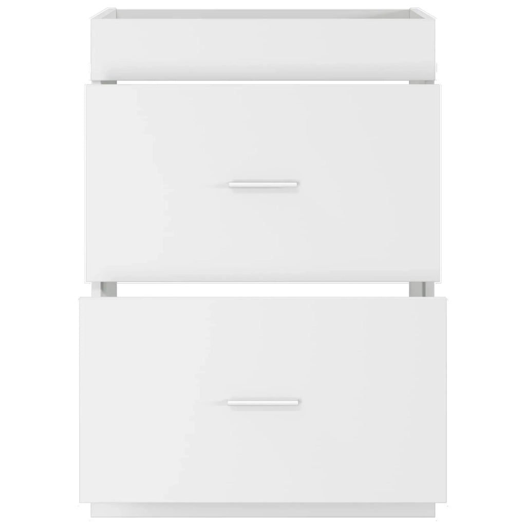 Mobiletto da Bagno Sotto Lavabo Bianco 56 x 37,5 x 81 cm