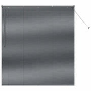 Tendaggi a Veneziana | Tenda a lamelle Grigio scuro 175 x 160 cm Alluminio