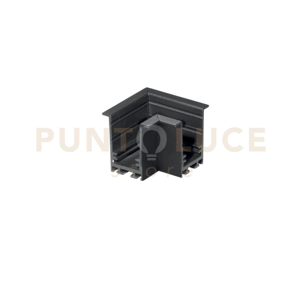 CONNETTORE ANGOLARE NERO PER BINARIO A INCASSO DAVINCI 5,1X4,2X3,9CM