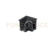 CONNETTORE ANGOLARE NERO PER BINARIO A INCASSO DAVINCI 5,1X4,2X3,9CM