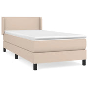 Letto singolo | Letto per adulti | Giroletto a Molle con Materasso Cappuccino 80x200 cm Similpelle