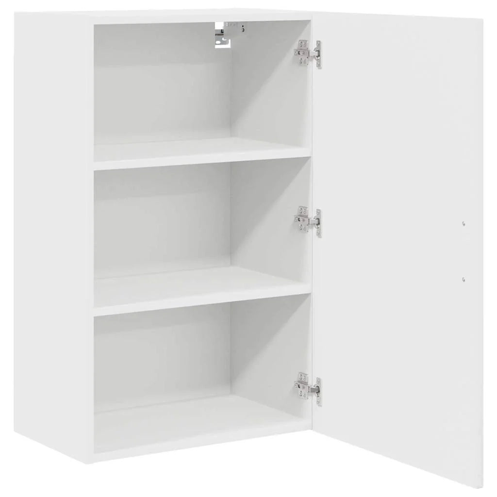 Mobile da cucina rettangolare dal design moderno con ampio spazio contenitivo 50 x 31 x 80 cm in legno composito bianco 02_0053713